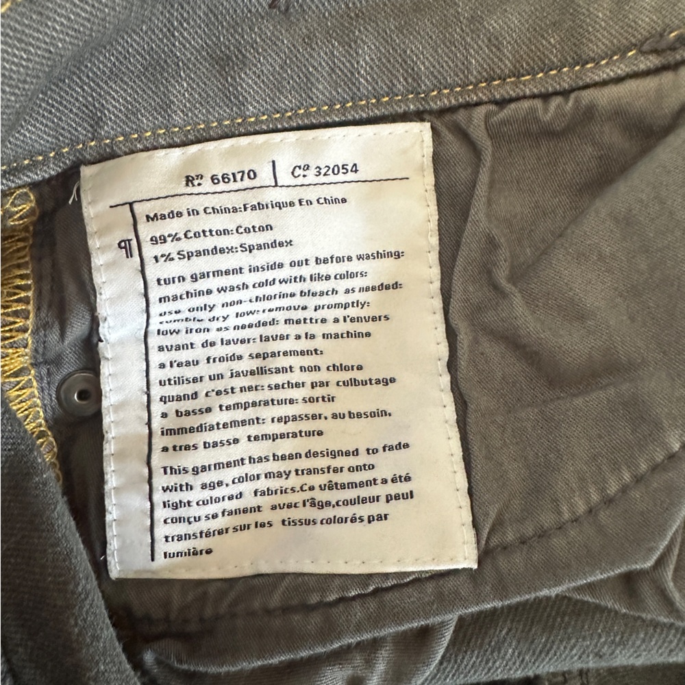 Pilcro Low-Rise Straight Green Gray Denim Jeans 25 Anthropologie - Picture 5 of 9